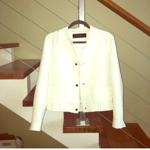 Zara White bomber jacket